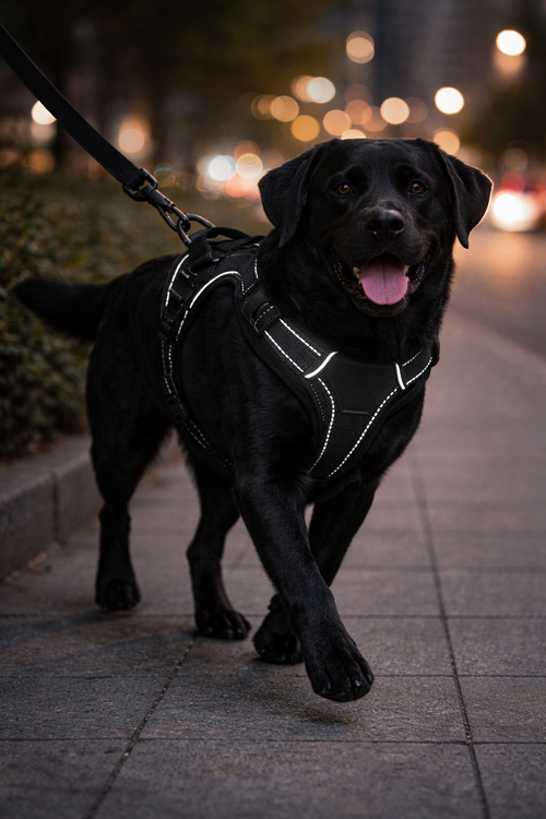 Metro-Command: Reflective High-Stability Harness - All Black