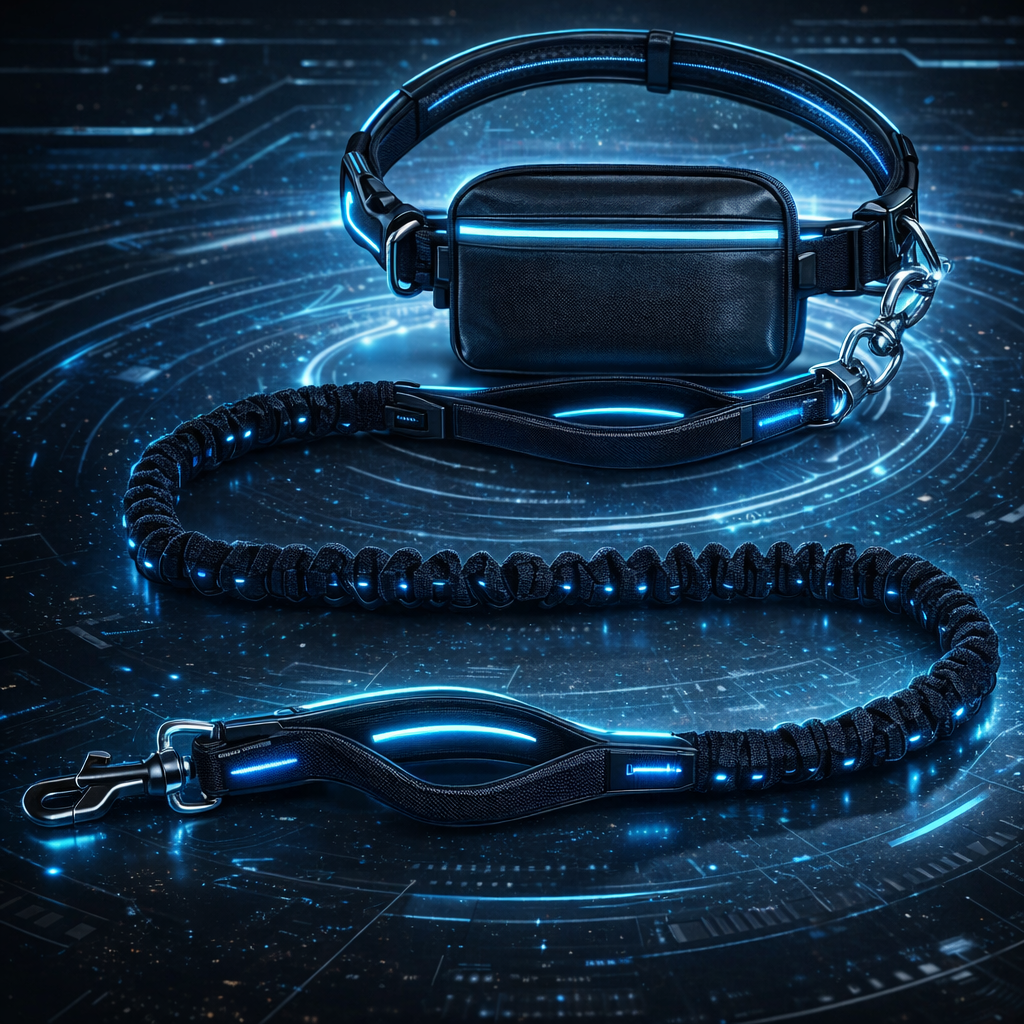 City-Runner: Hands-Free Bungee Leash & Tech-Pouch