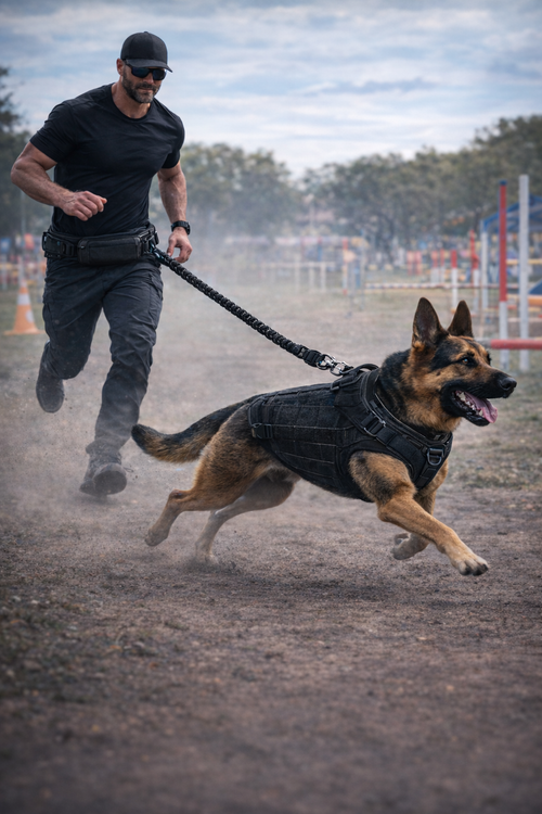 City-Runner: Hands-Free Bungee Leash & Tech-Pouch